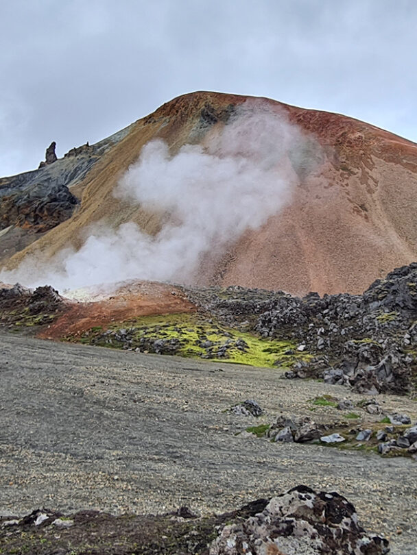 landmannalaugar happy hiker
