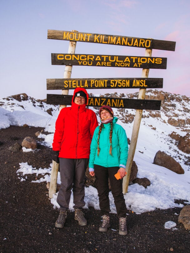 Hiker at the Kilimanjaro’s top
