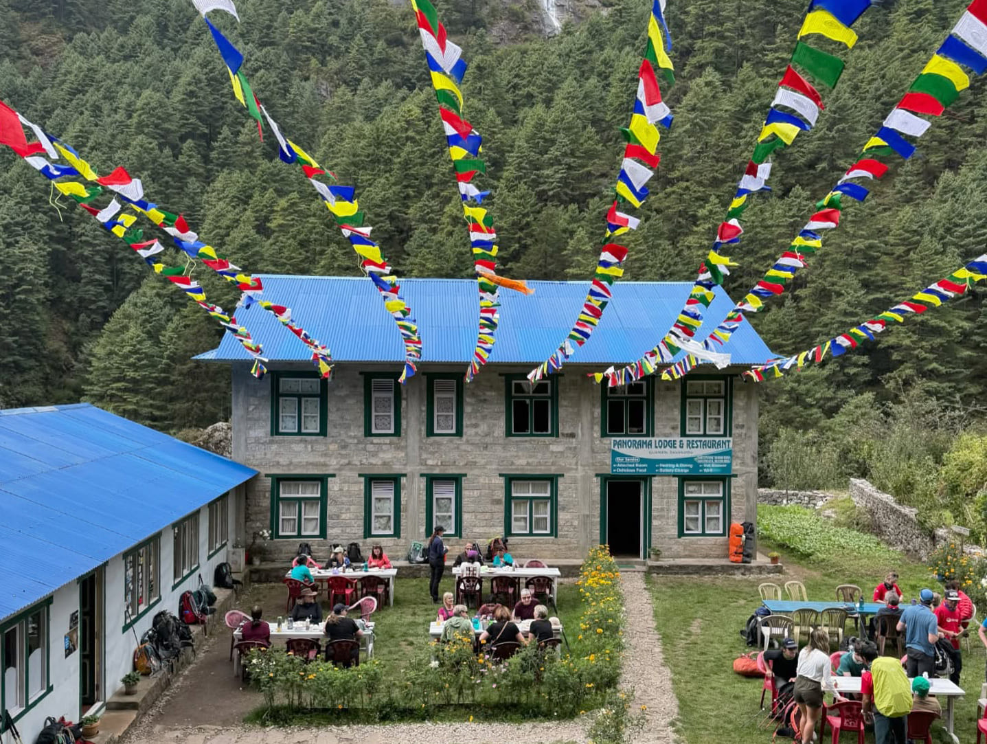 A tea house in Phakding village near Everest