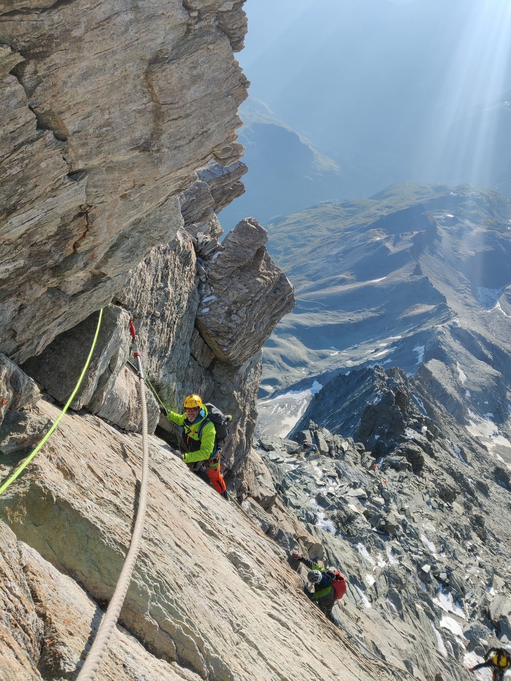 Technical ascent towards Matterhorn
