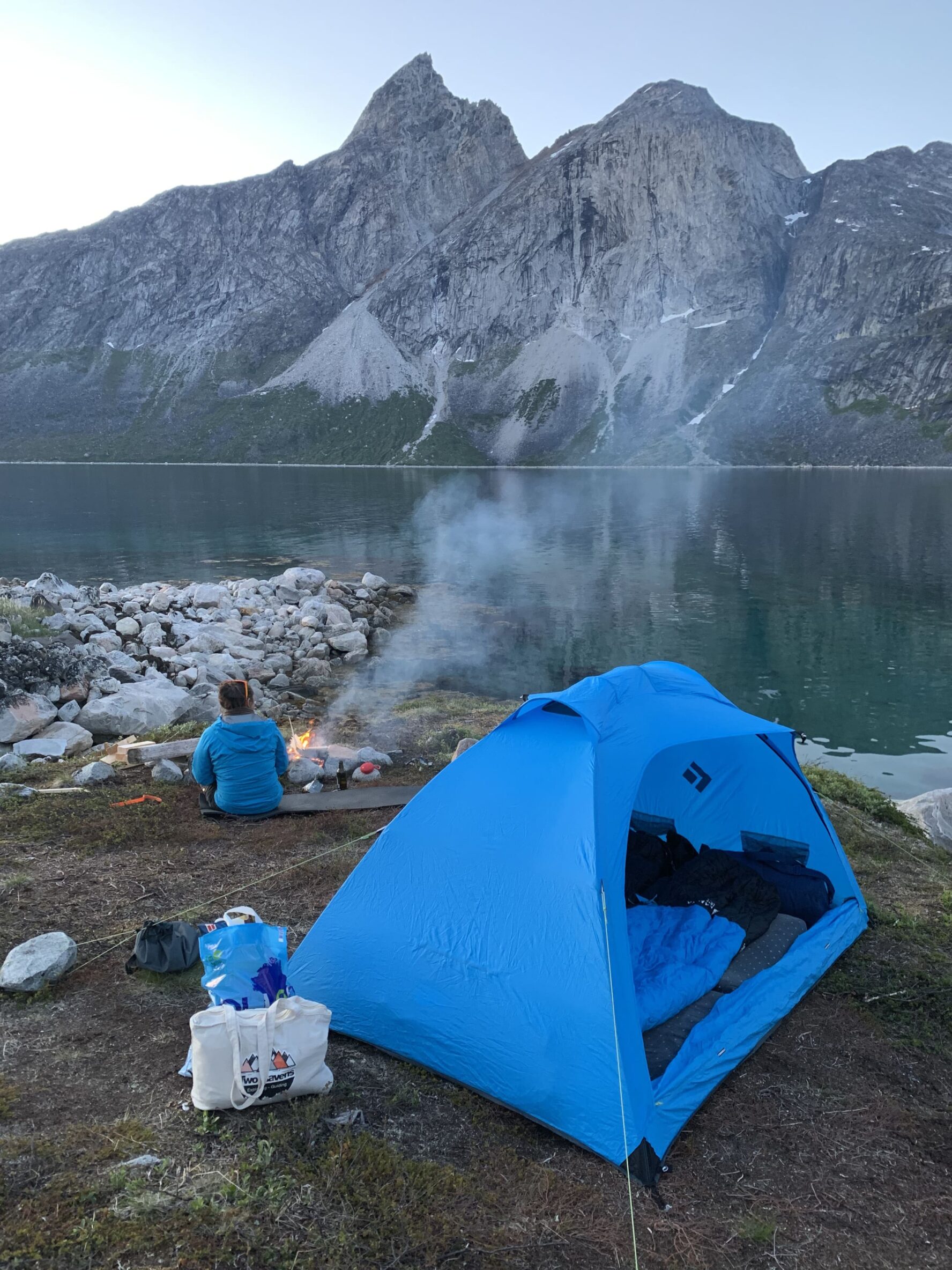 Tents in a camp in Greenland