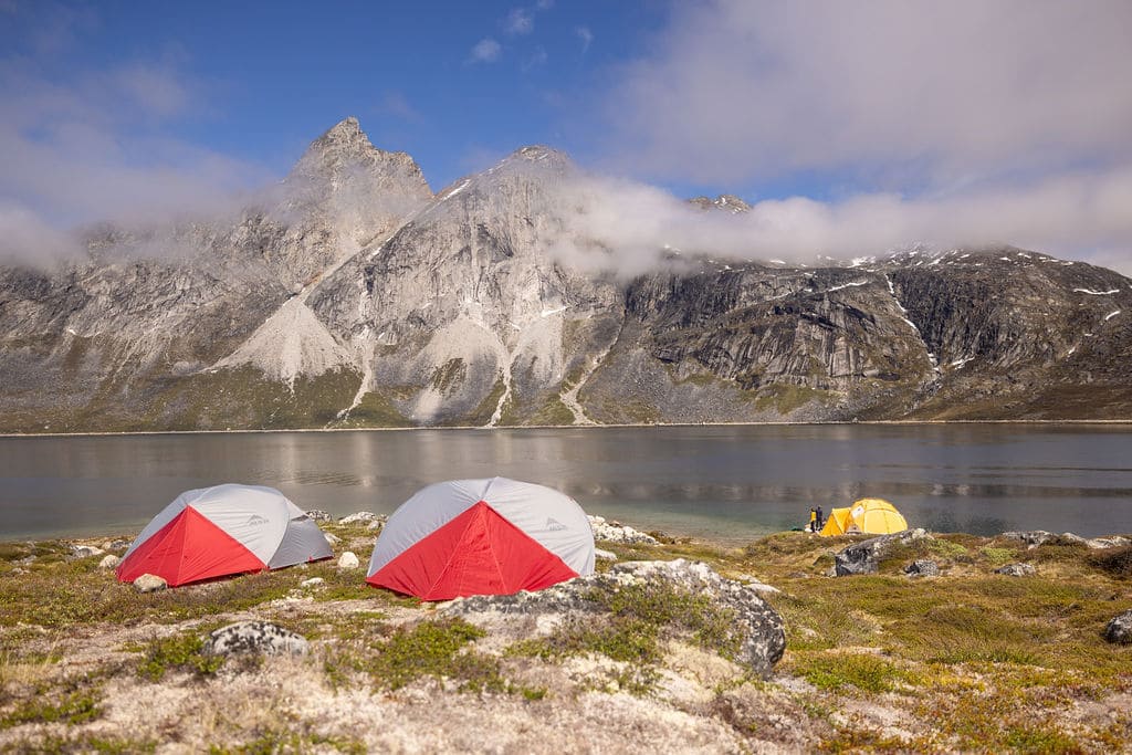 Two tents fjord Greenland
