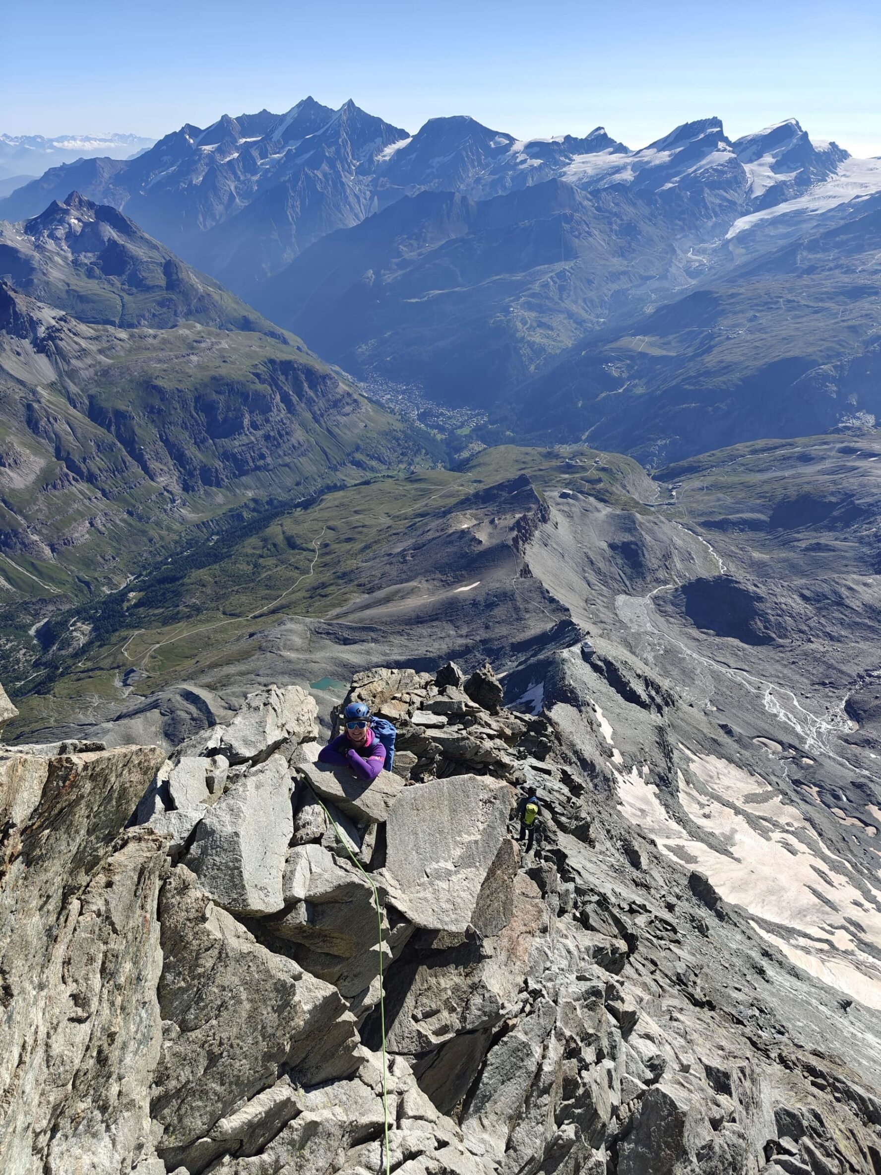 Valley views while climbing up Matterhorn