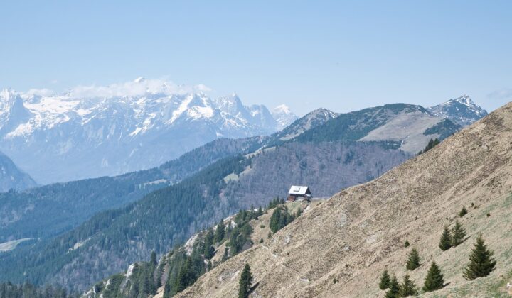 View from Golica mountain on the Slovenia hiking & e-MTB trip