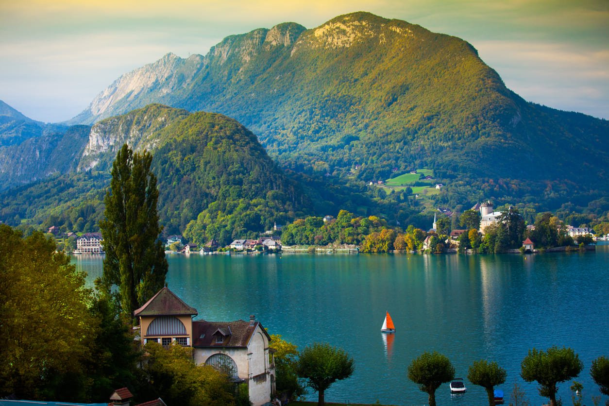 View on Annecy lake, France