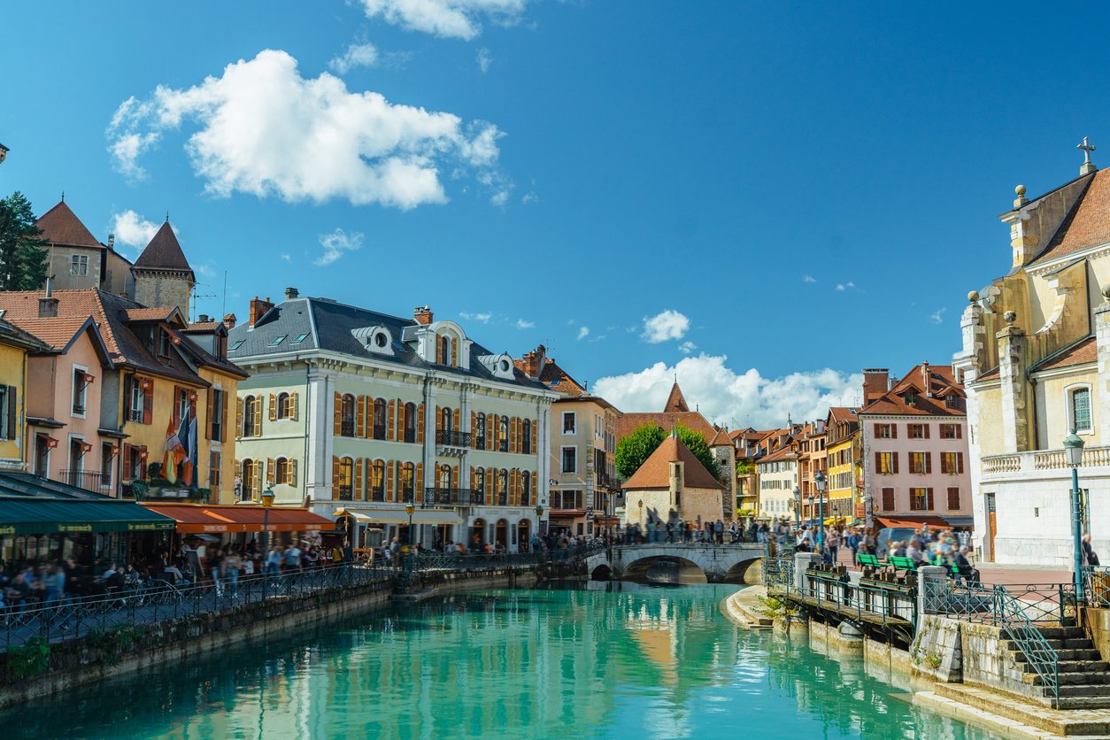 Scenic view of Annecy town in France