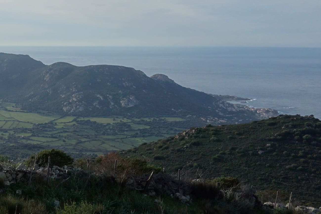 View of Balagne from the road on the North Corsica bike holidays