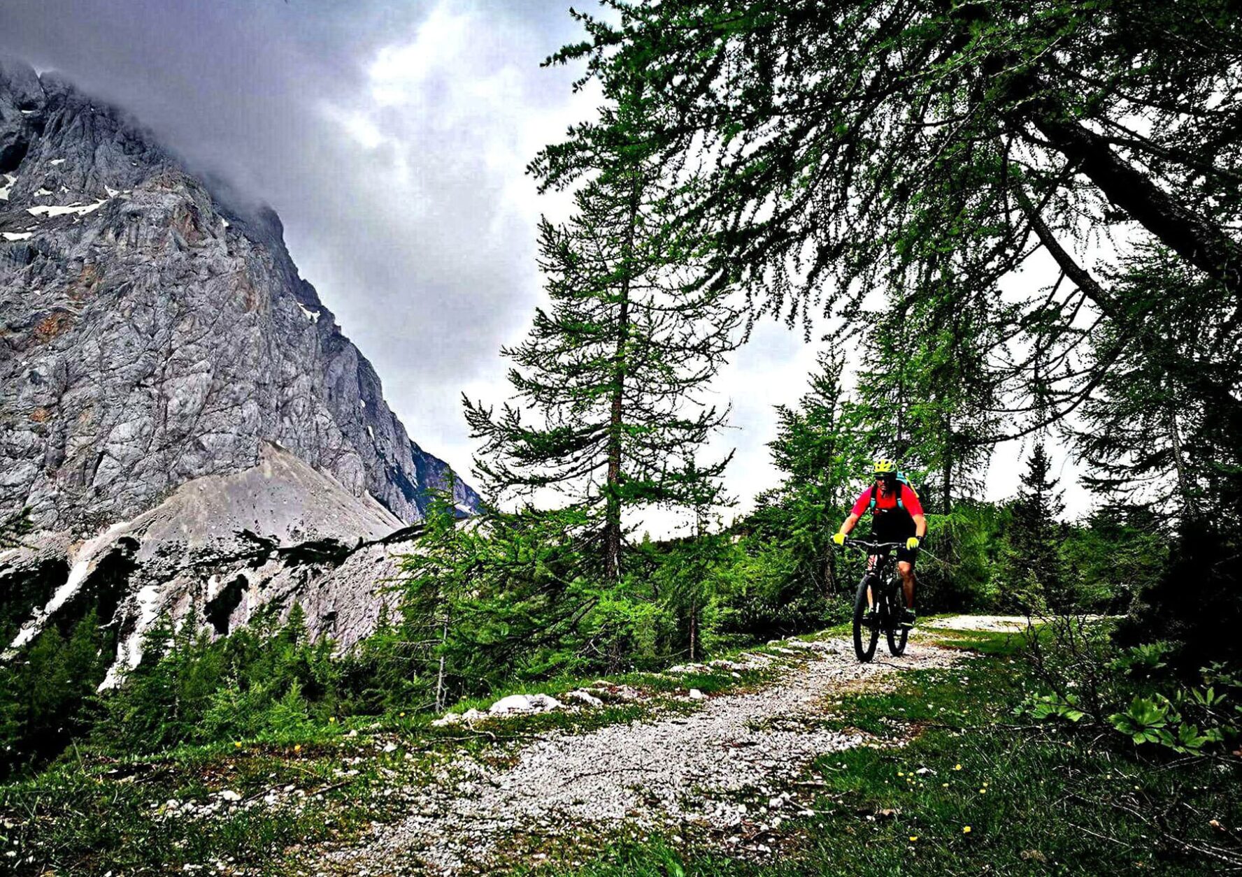 Biking in cloudy Slovenia