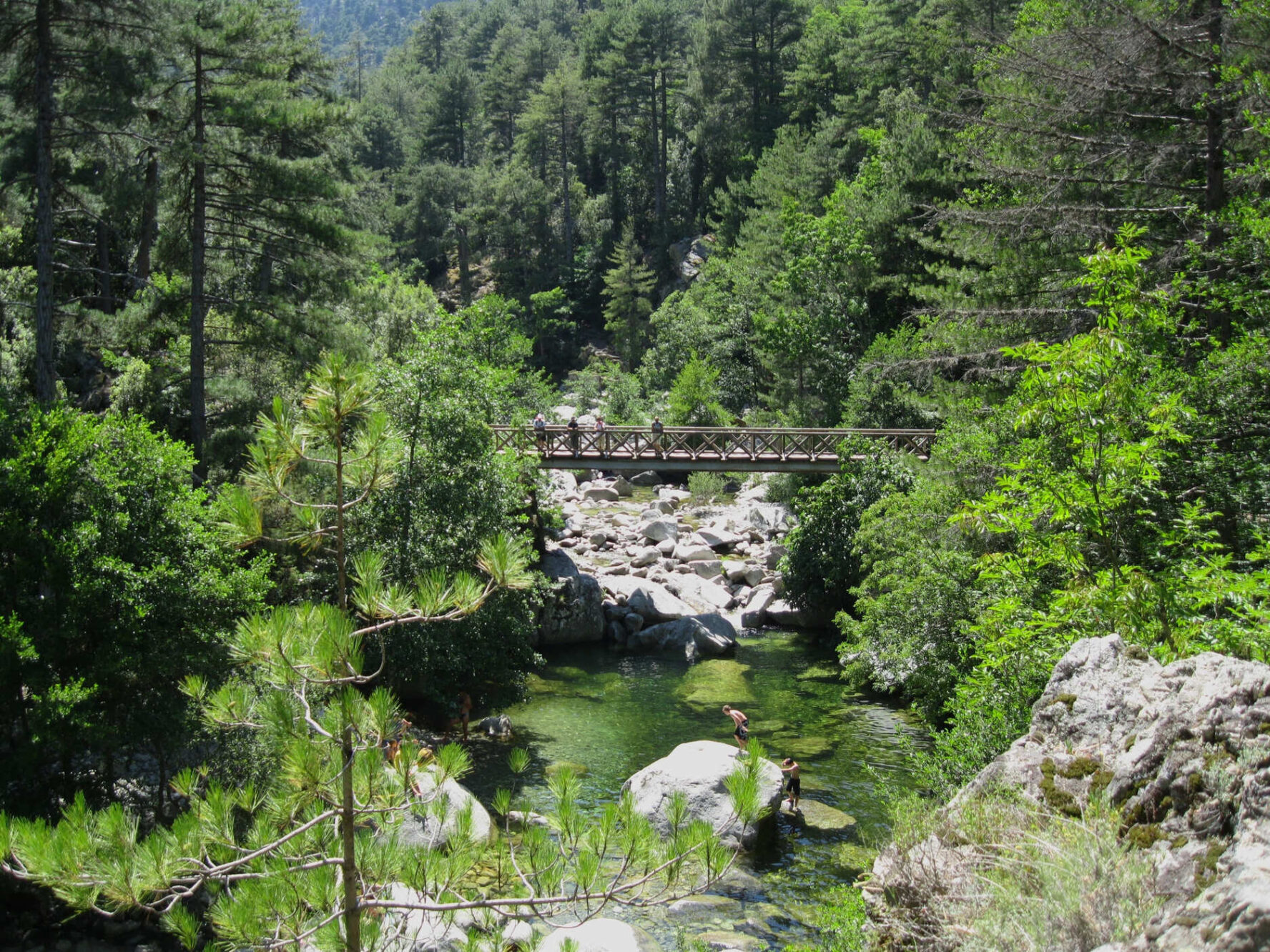 A bridge in the Tavignano Gorge on Corsica