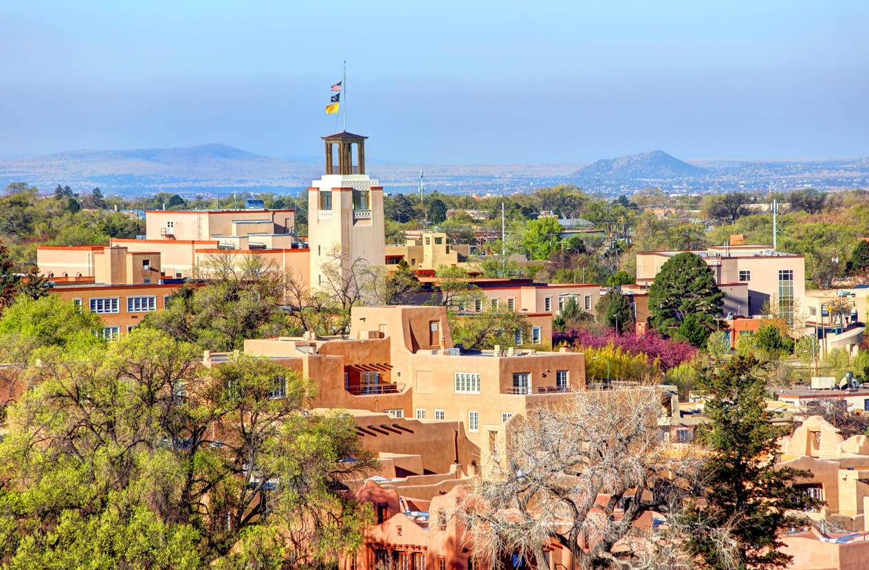 Buildings in downtown Santa Fe, New Mexico