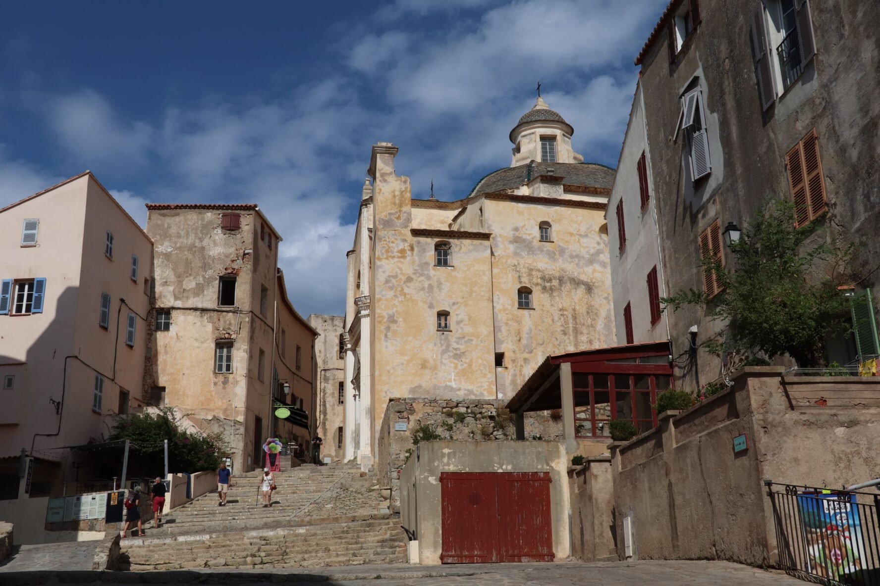 Calvi Cathedral, a stop on the Corsica train tour self-guided hiking