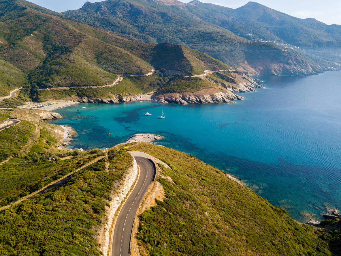 Cap Corse aerial view