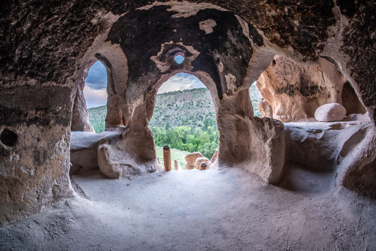 Inside of a cave used by Ancestral Pueblo in Frijoles Canyon