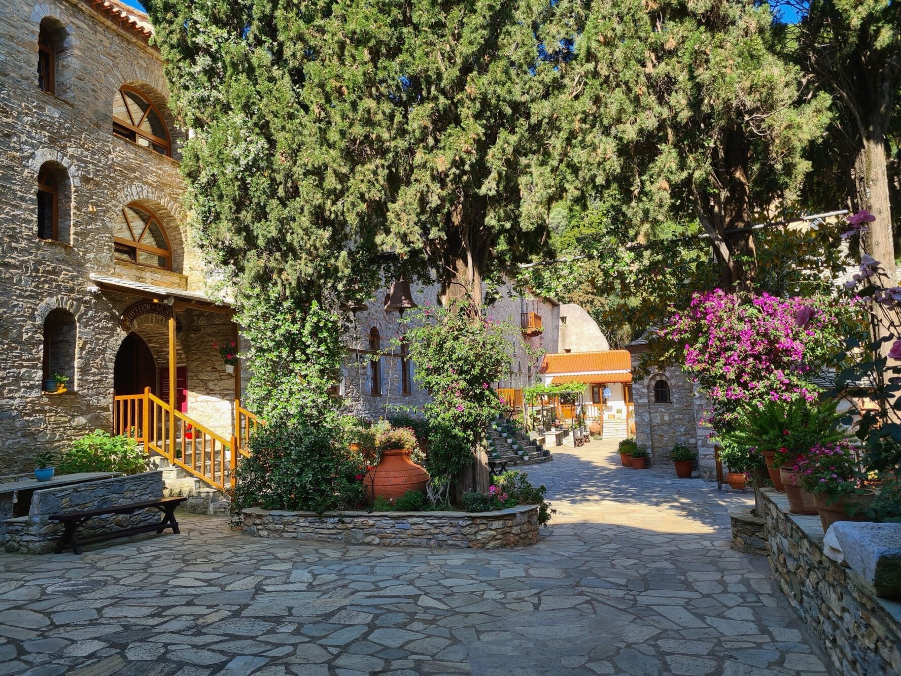 Cobblestone street in Greece