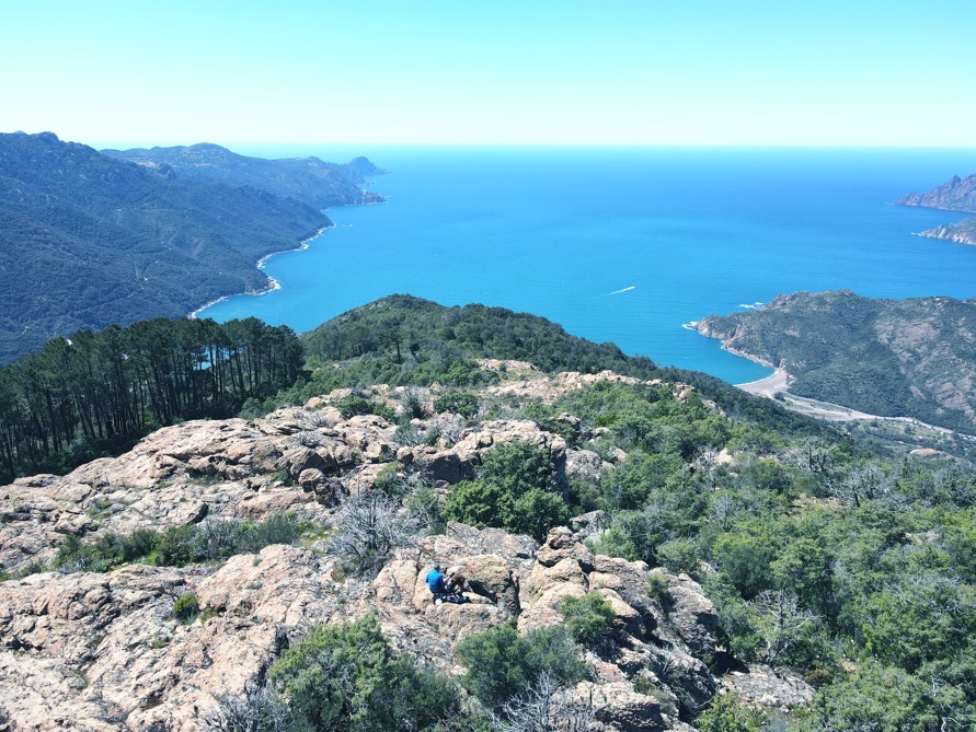 Scenic view on coastline, Corsica