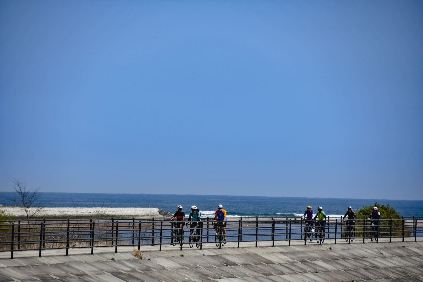 Cycling near the sea