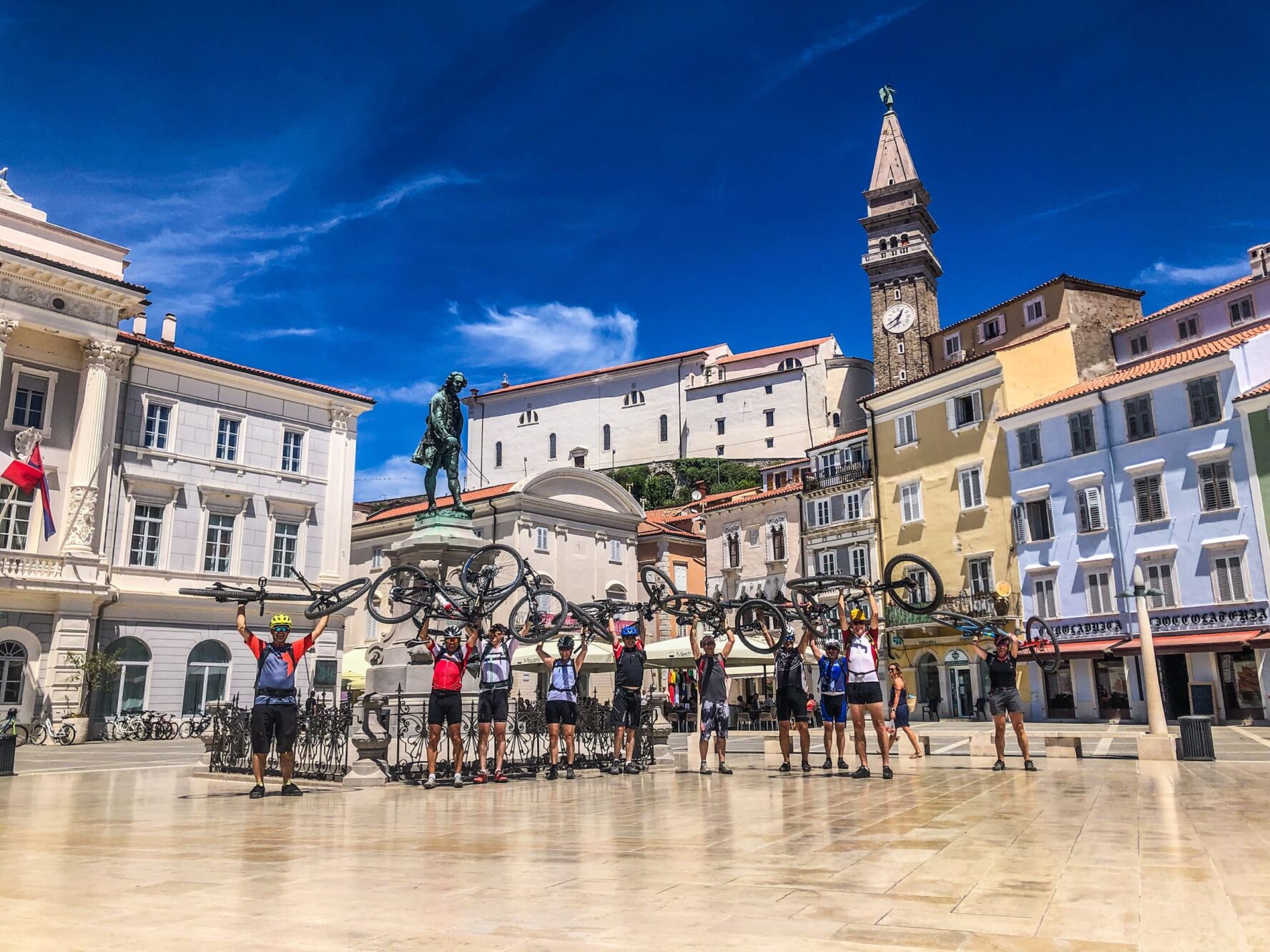 Bikers on departure day