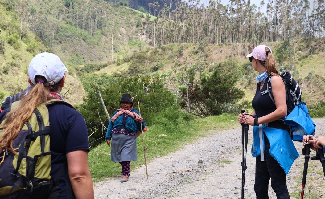 Indigenous encounter on a hike