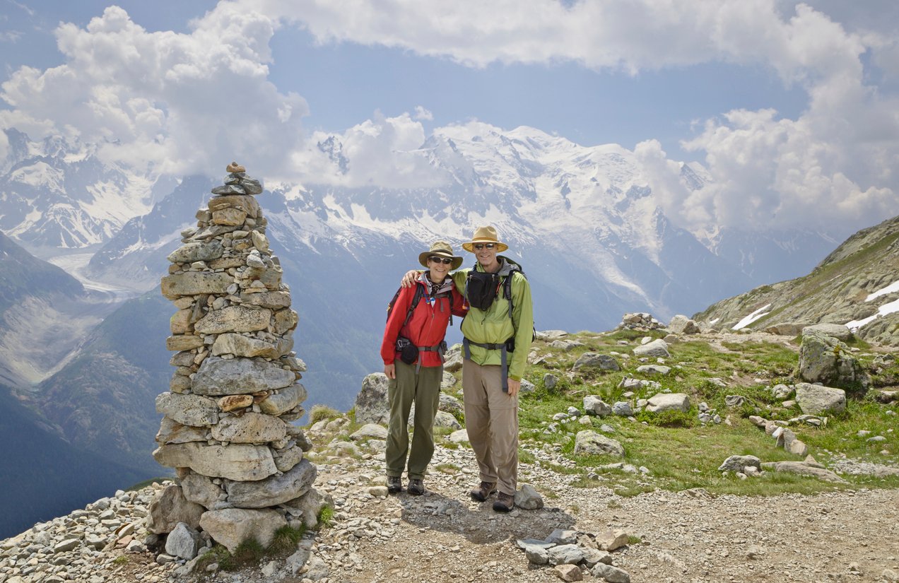 Hikers in Alps