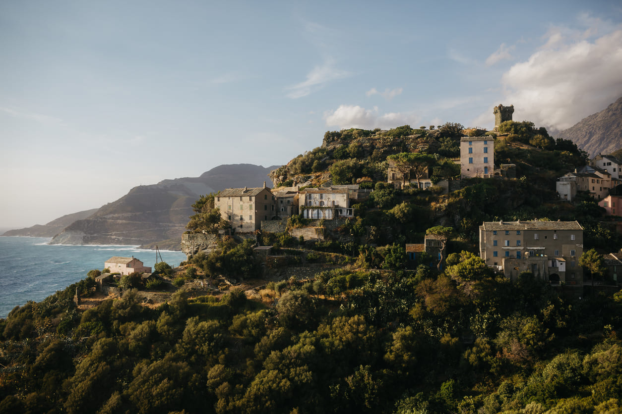 Nonza village in Corsica
