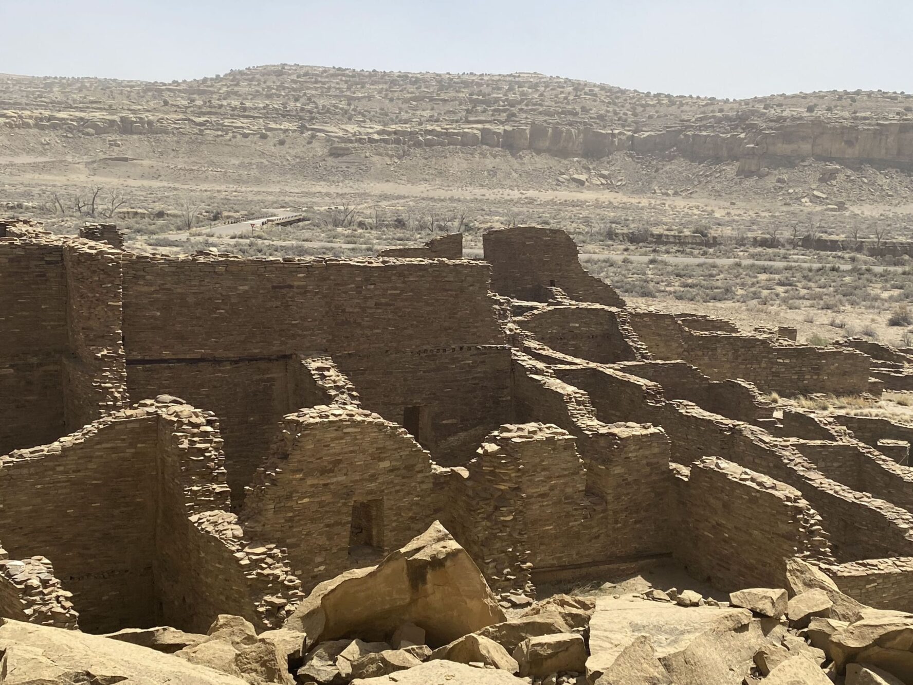 Pueblo ruins in Chaco Canyon, New Mexico