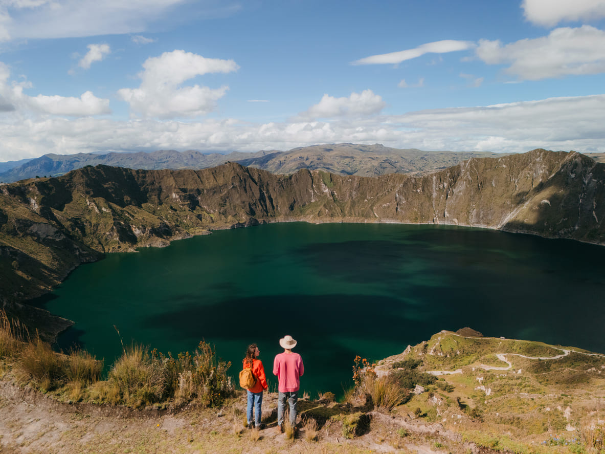 Quilotoa crater lake