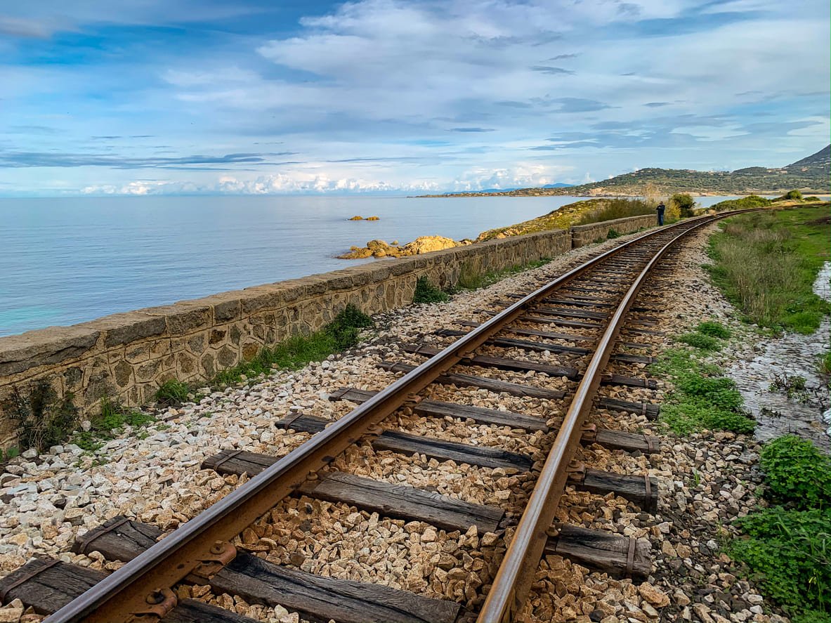 Rails on the Balagne train in Corsica