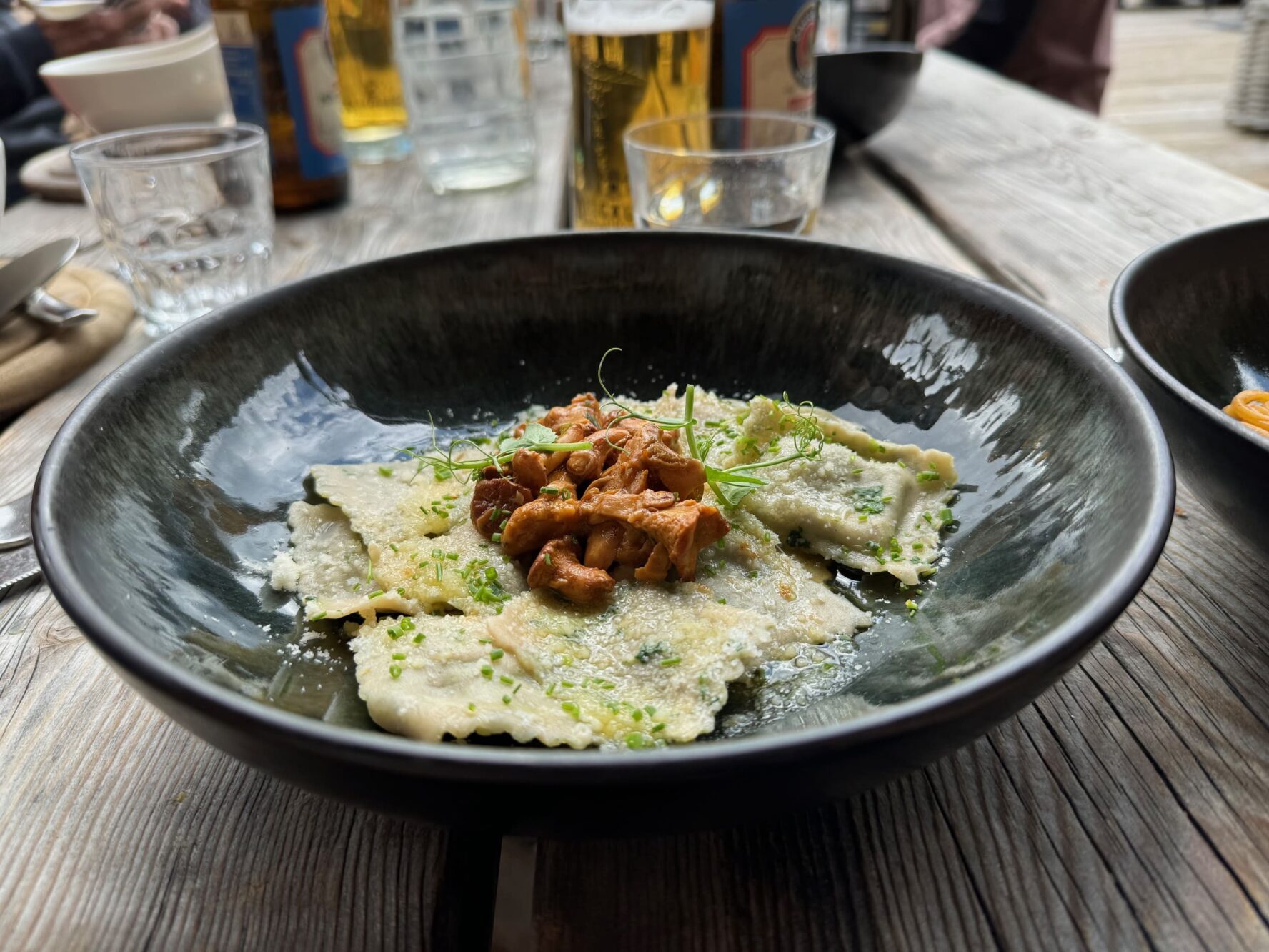Traditional ravioli with meat in Tuscany