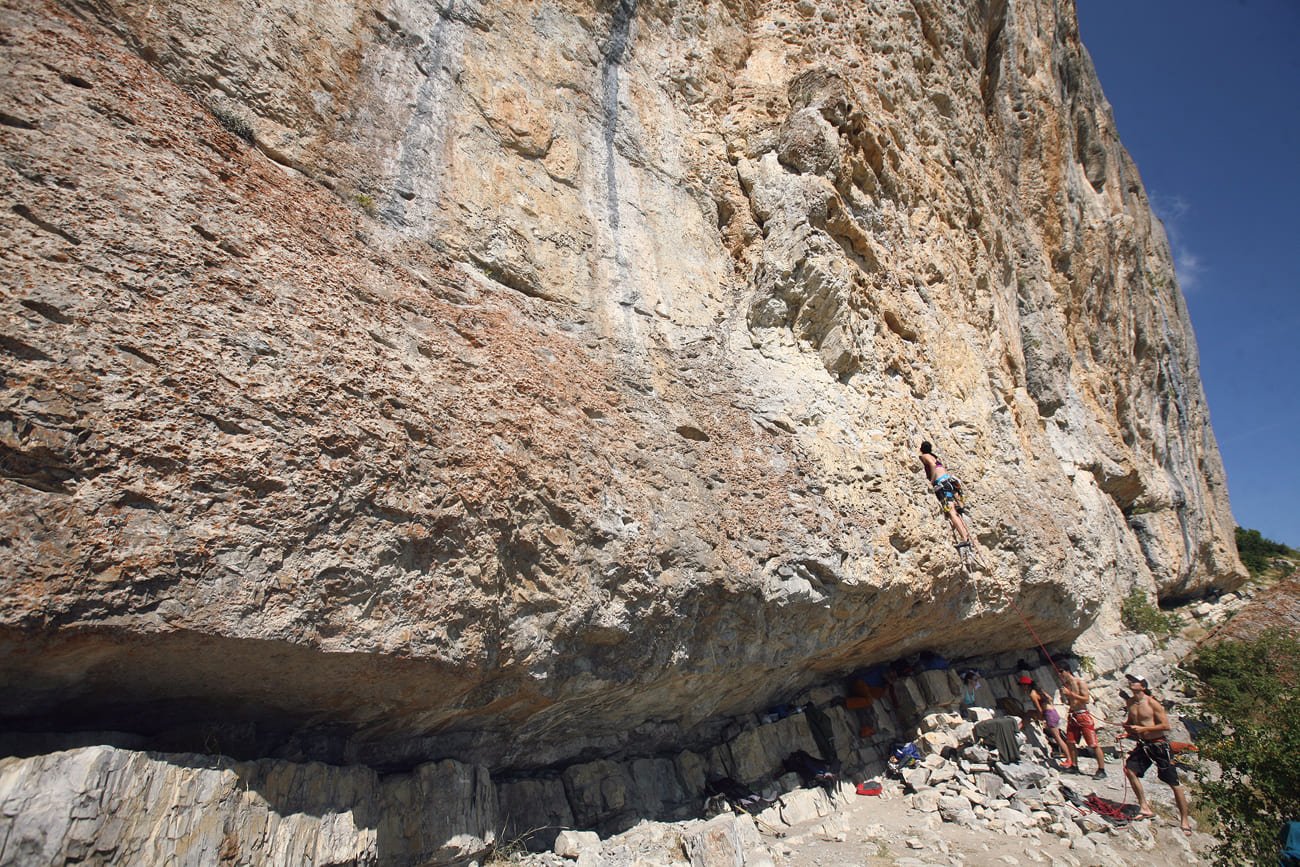 Rock climbing in Ceuse as part of the rock climbing holiday Europe