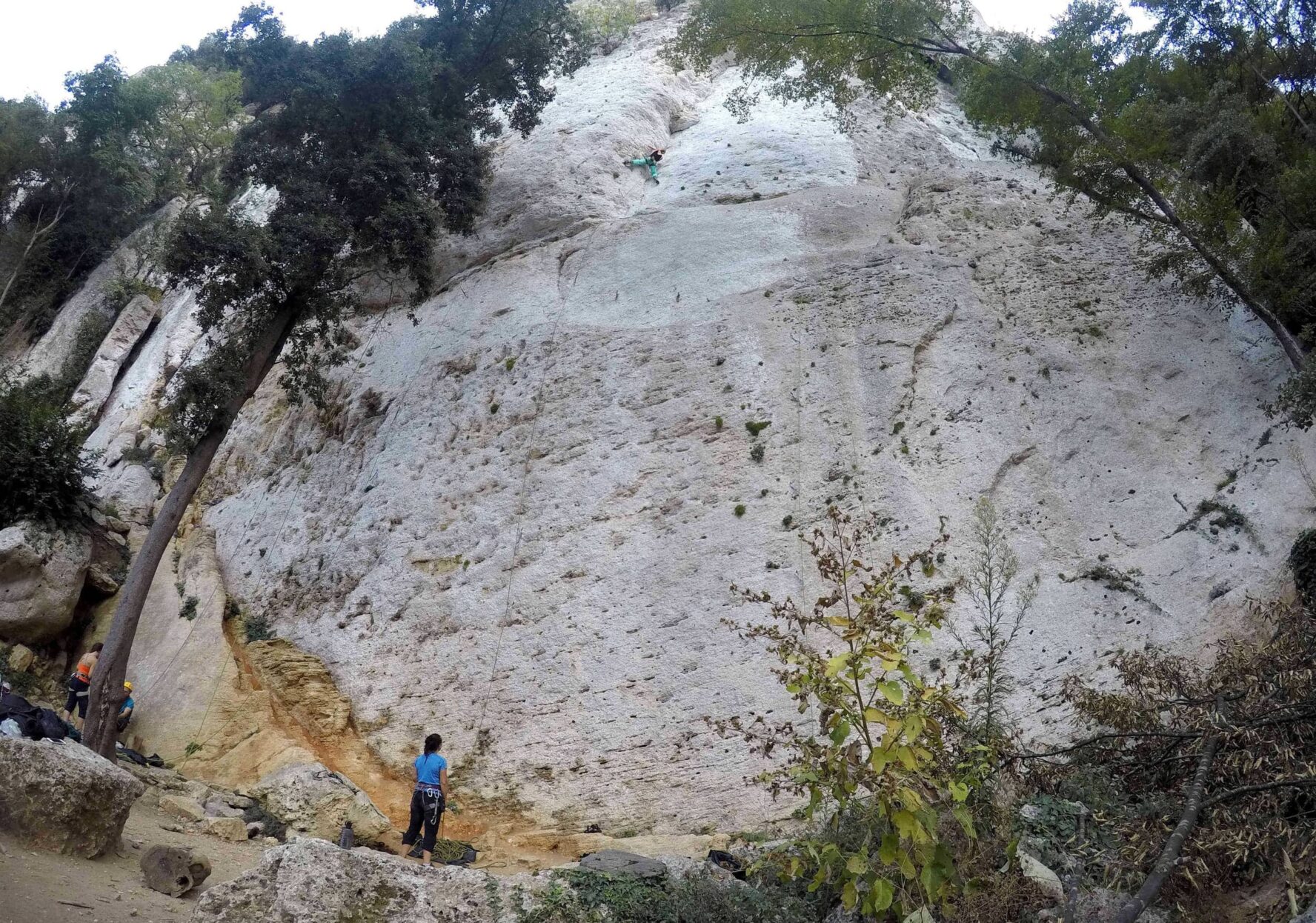 Limestone cliffs in Finale Ligure on the rock climbing holiday Europe