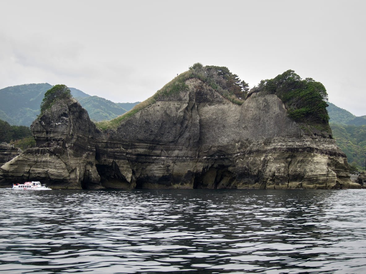 Rocky mountain in the sea in the Dogashima area