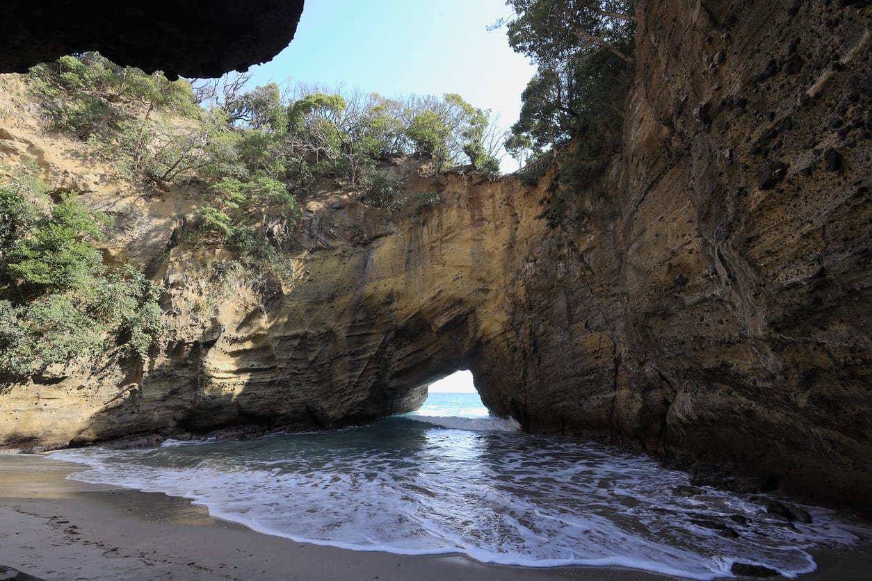Ryugu sea cave in Izu, Japan