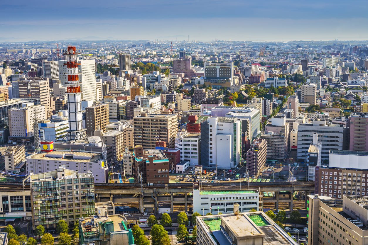 Cityscape in Sendai, Japan