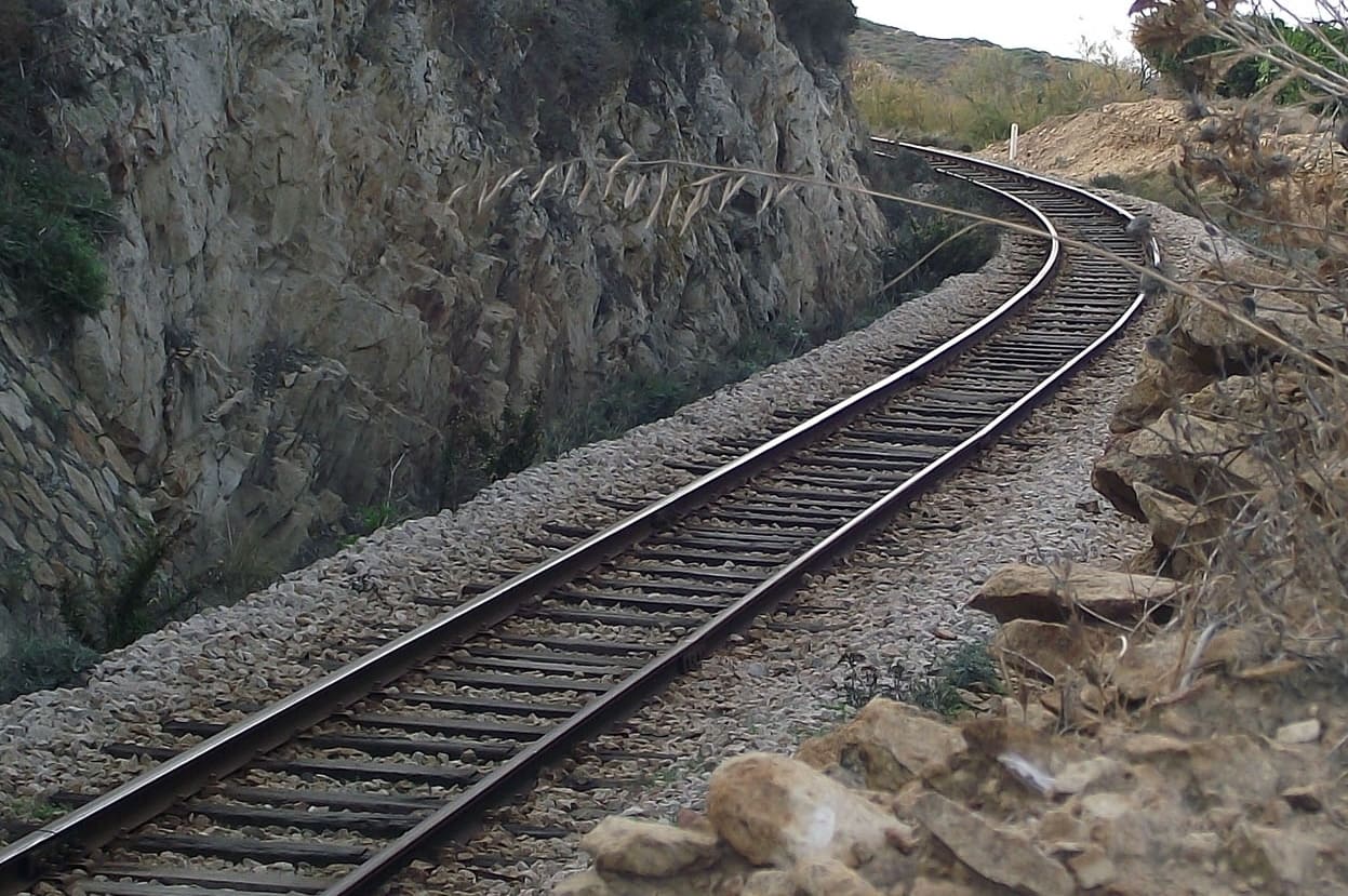 Train track in Corsica