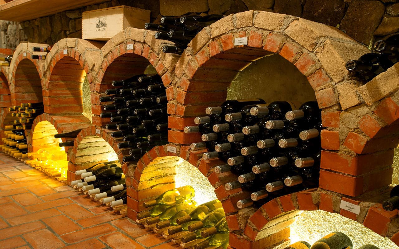 Wine cellar in the Dolomites