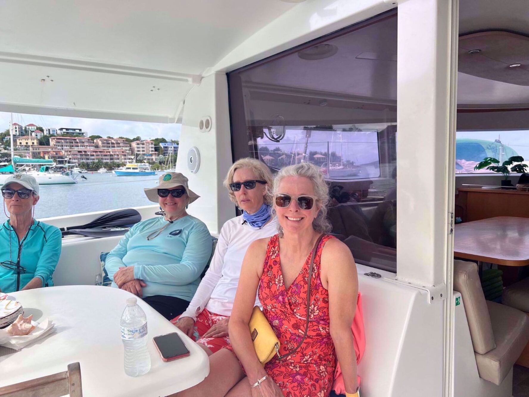 Women smiling on their Caribbean adventure in St. John
