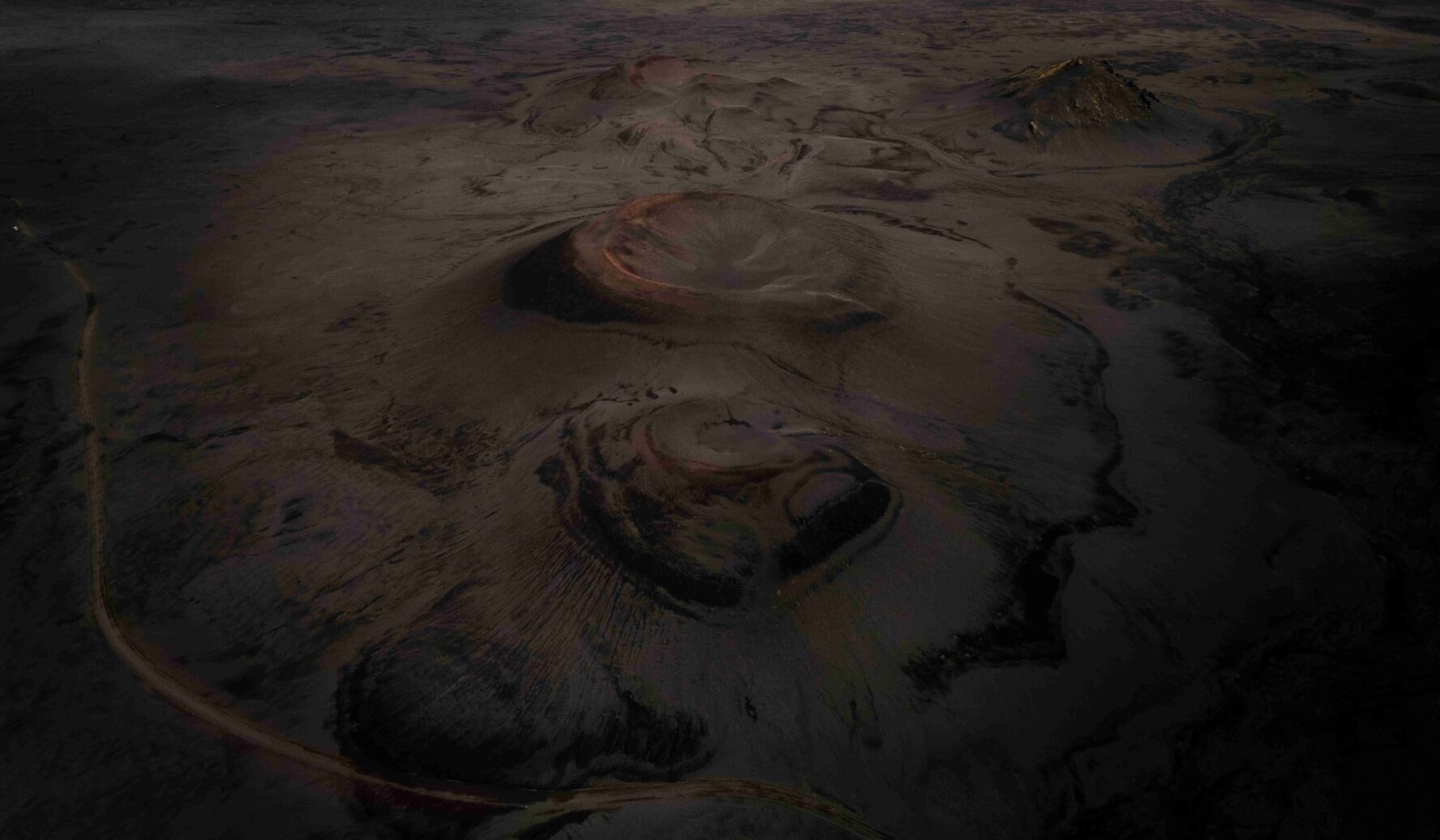Landmannalaugar from overhead in Iceland