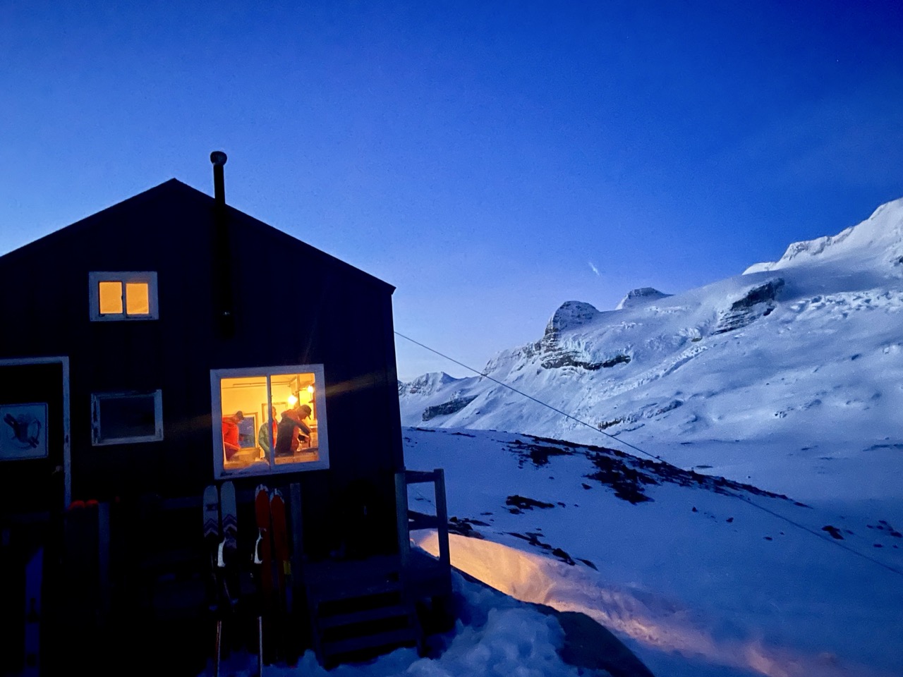 Balfour hut sunset