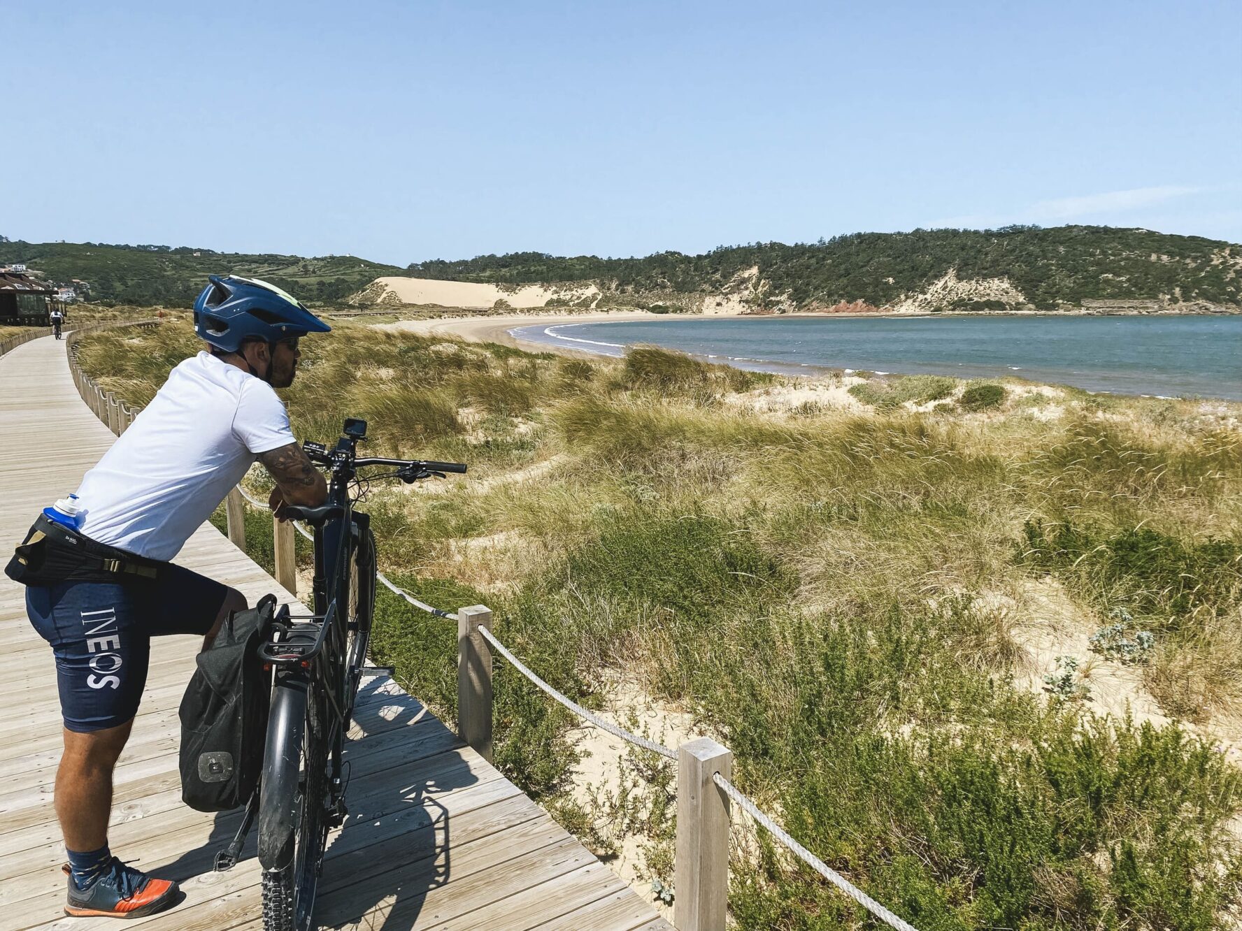 Biker relaxing in Portugal
