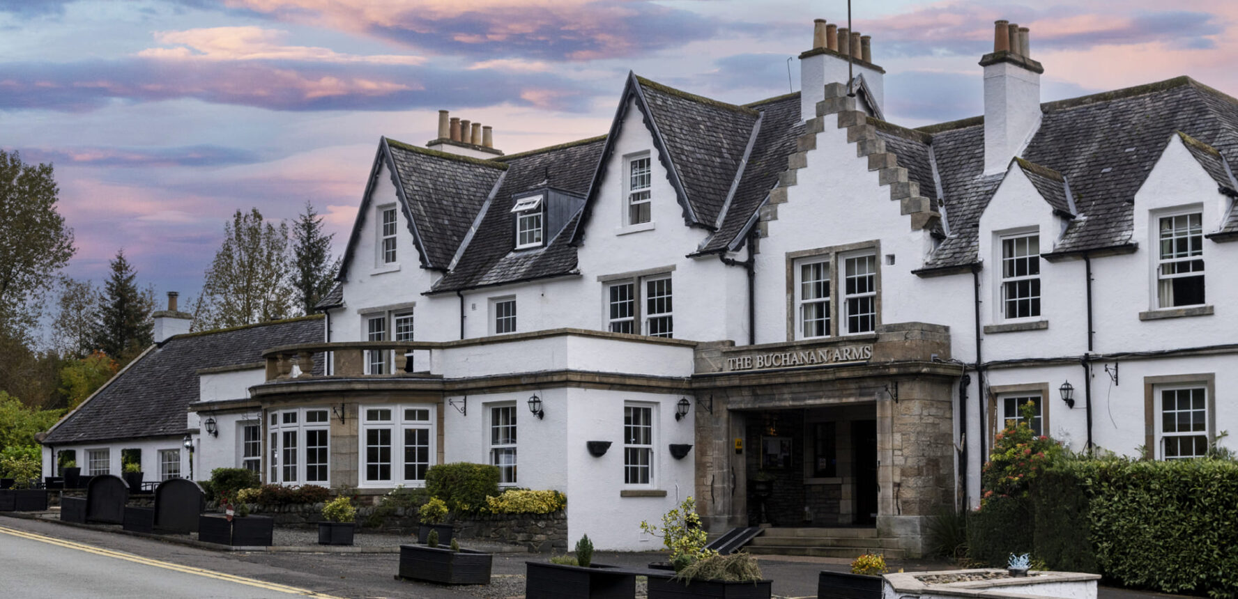 Outside of Buchanan Arms in Drymen