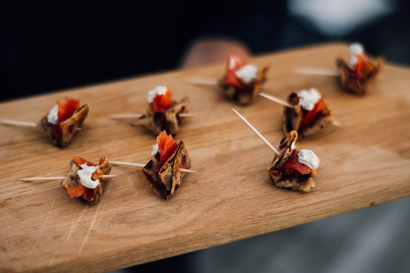 Canapes served on the HMS Gassten