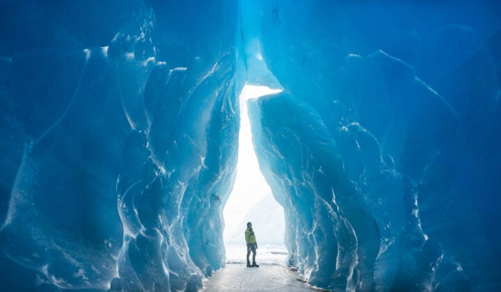 Cool ice cave
