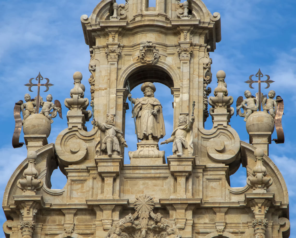 Detail from a cathedral in Santiago