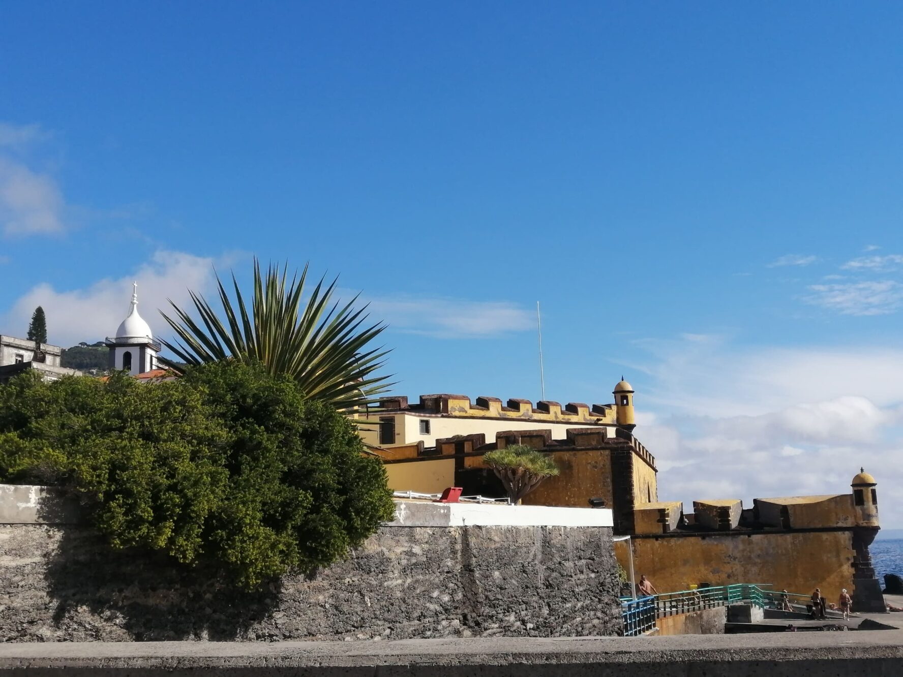 17th-century yellow fort in Funchal, Madeira, Portugal