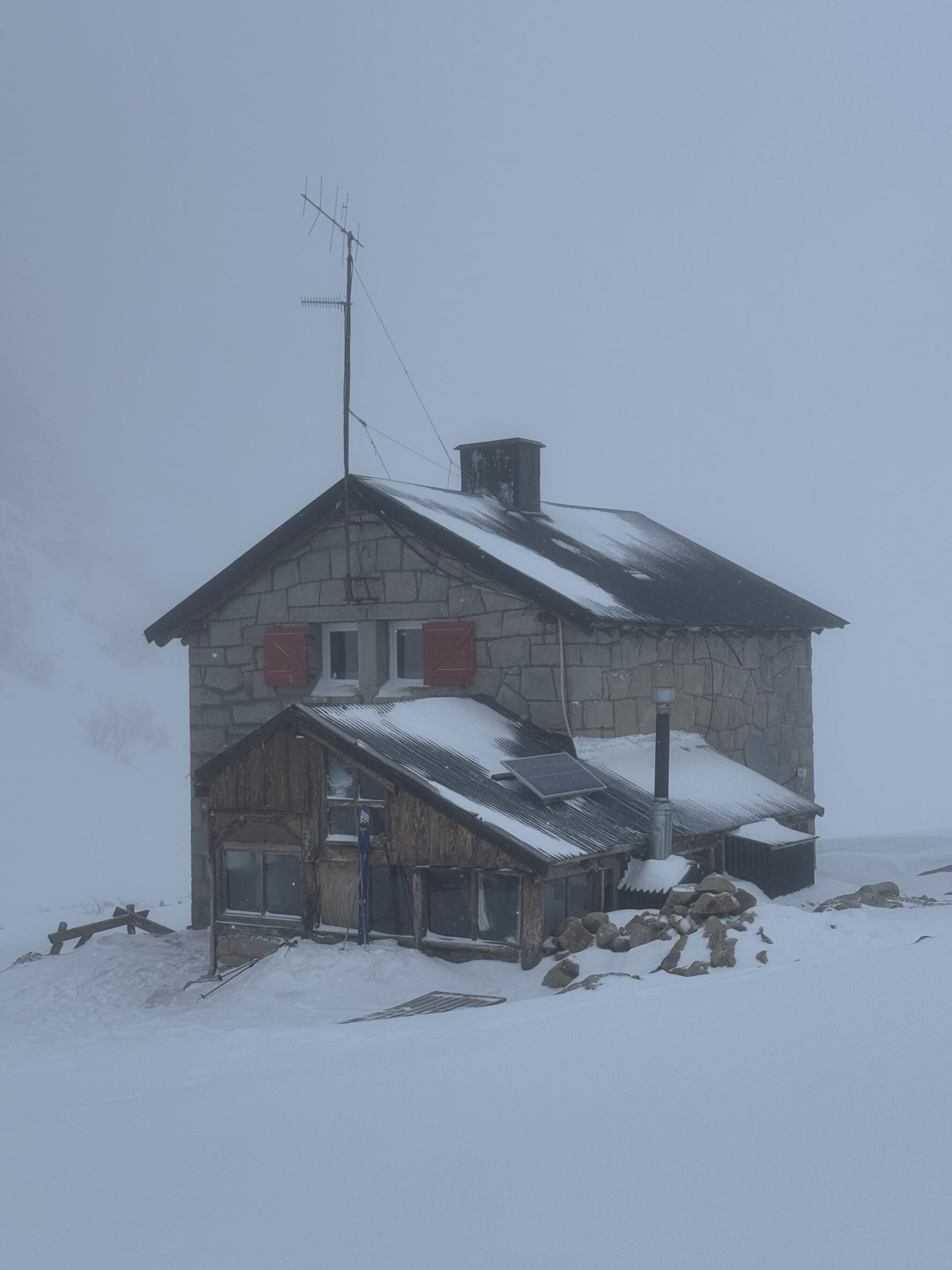 Frey Hut in the fog