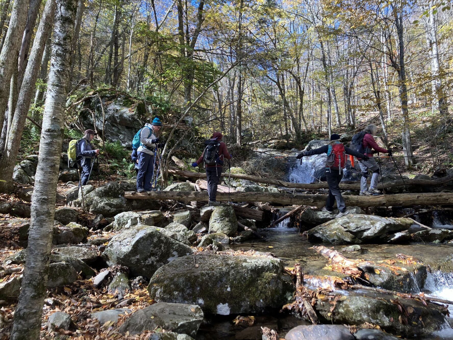 Hikers on the rocks