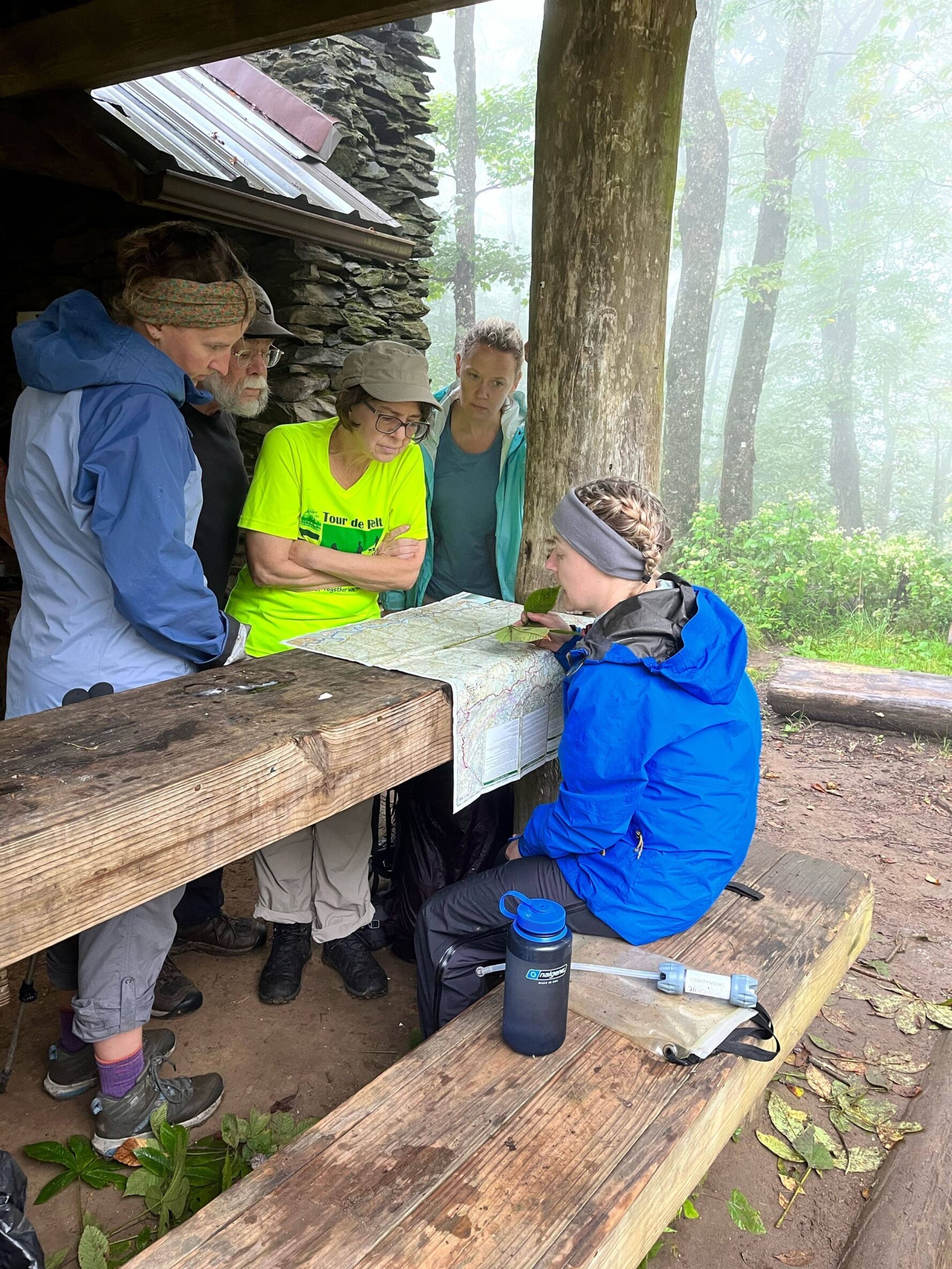 Hikers planning route