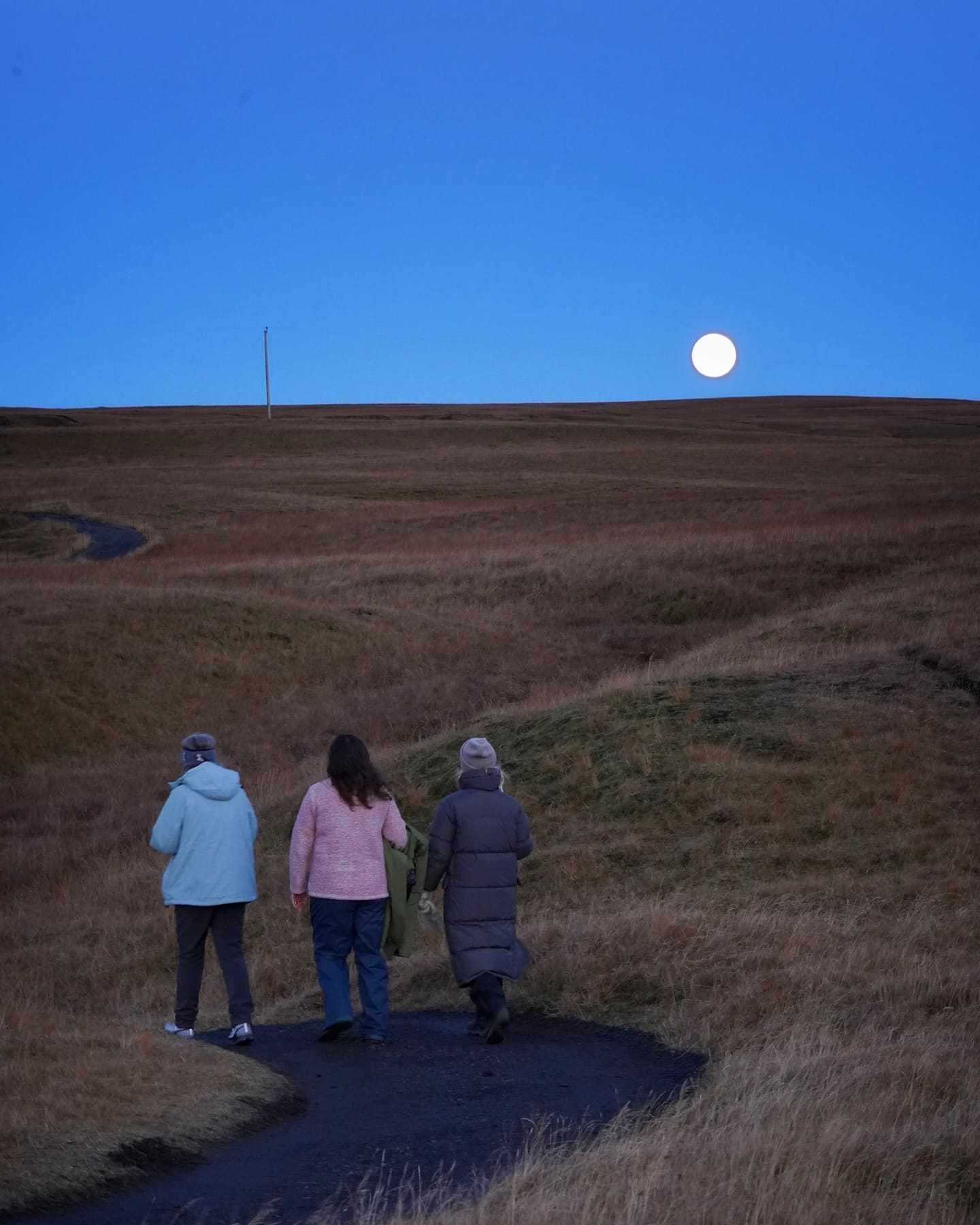 Iceland walk and the Moon
