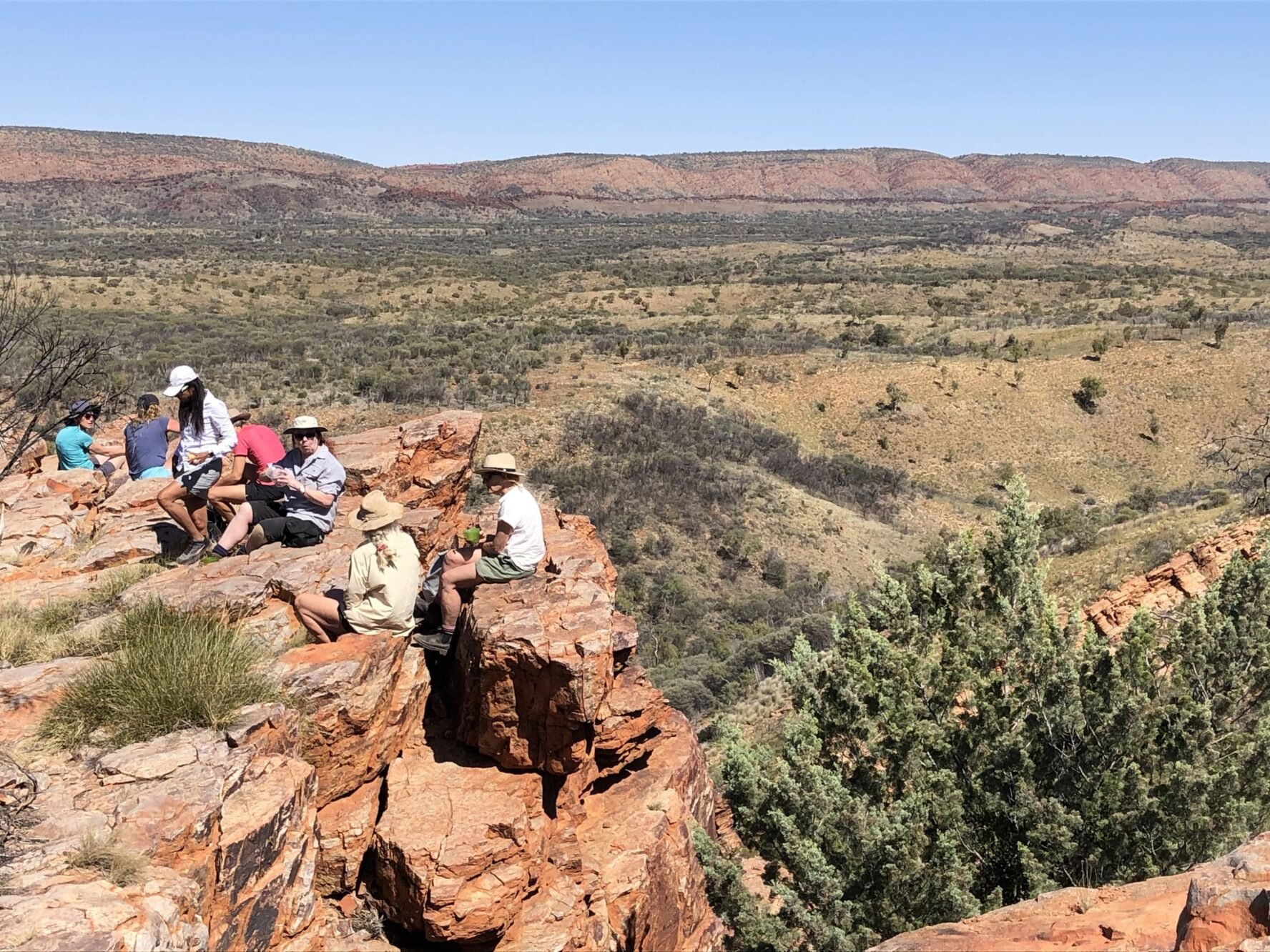 Larapinta hikers resting