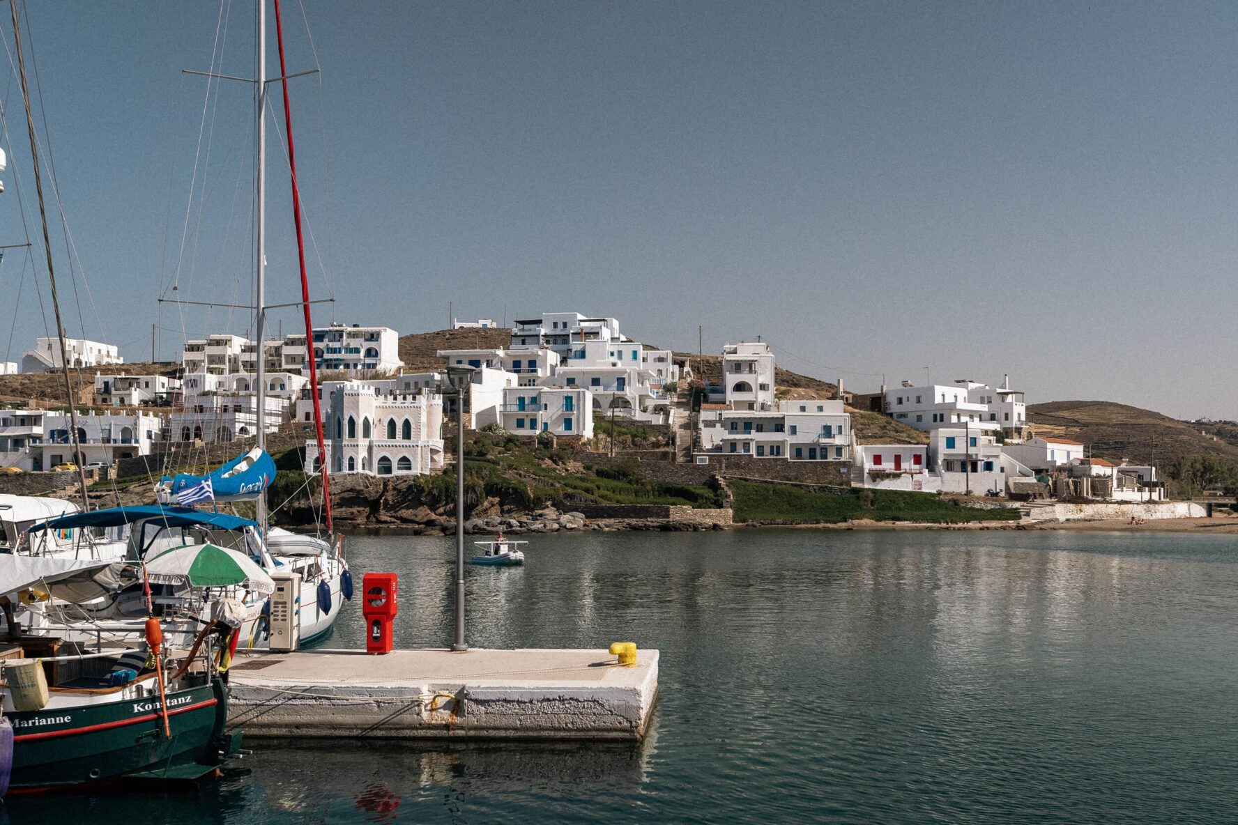 Loutra village on Kythnos island in Greece